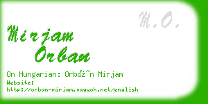mirjam orban business card